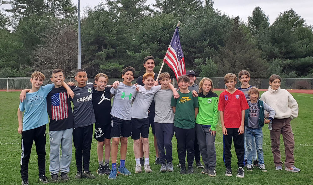 Group student photo of fun run participants