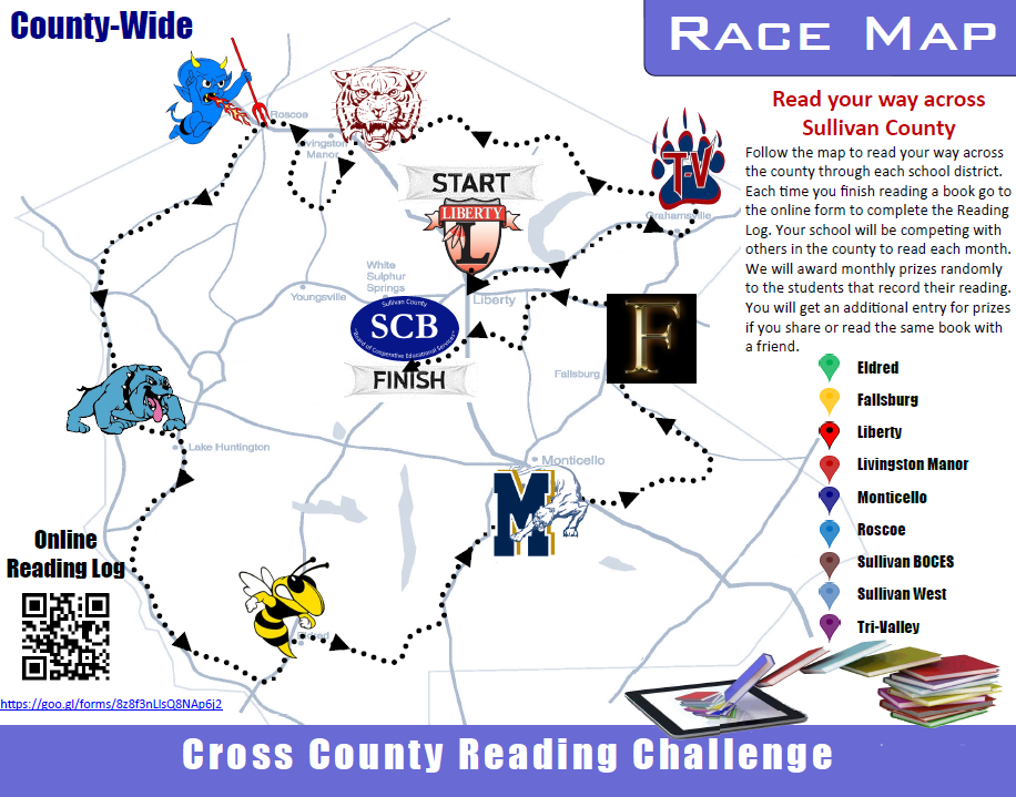 Cross County Reading Challenge Map