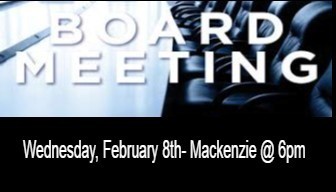 Board Meeting - Wednesday, Feb. 8th