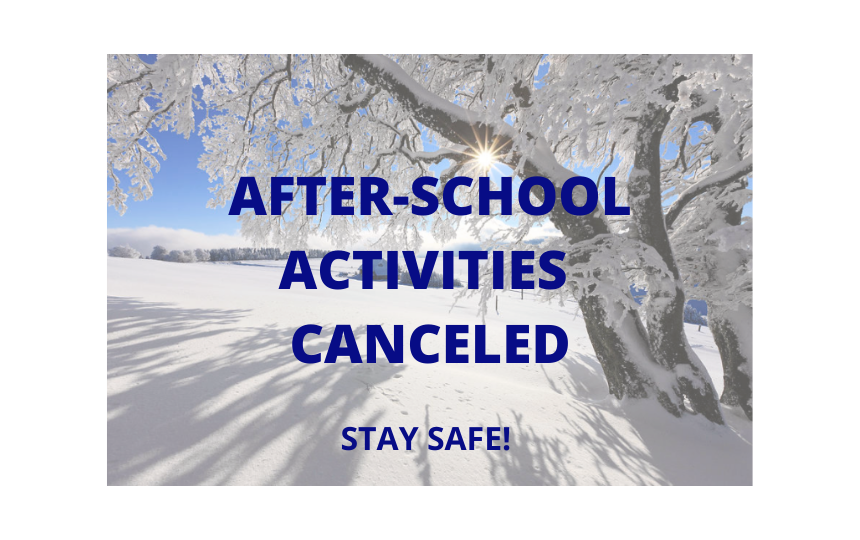 after school activities canceled