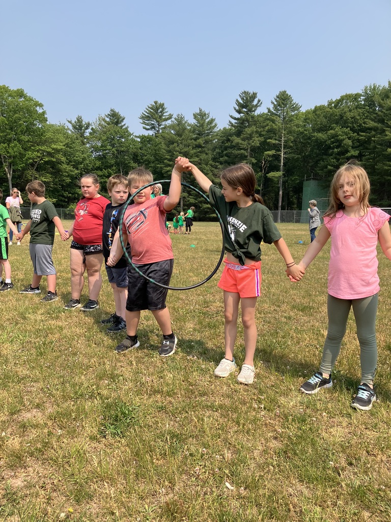 Students competing in field day activities