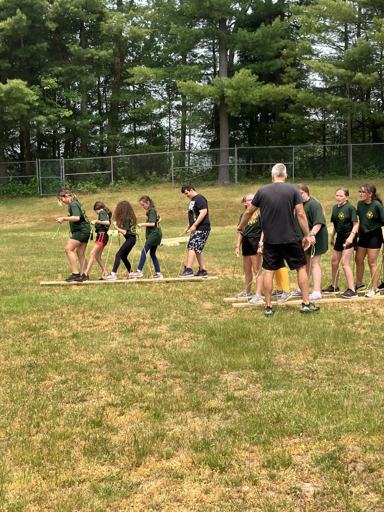 Students competing in field day activities