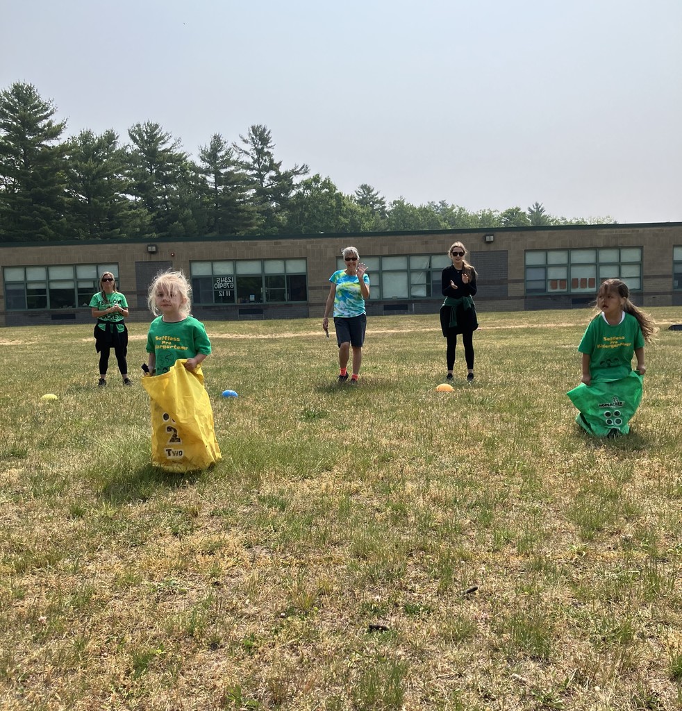 Students competing in field day activities